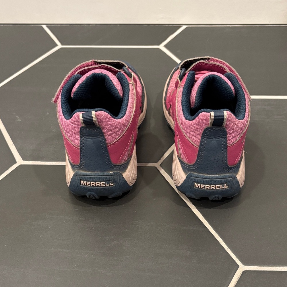 Merrell Kids Hiking Sneakers Size 12 Pink & Navy - Picture 3 of 7